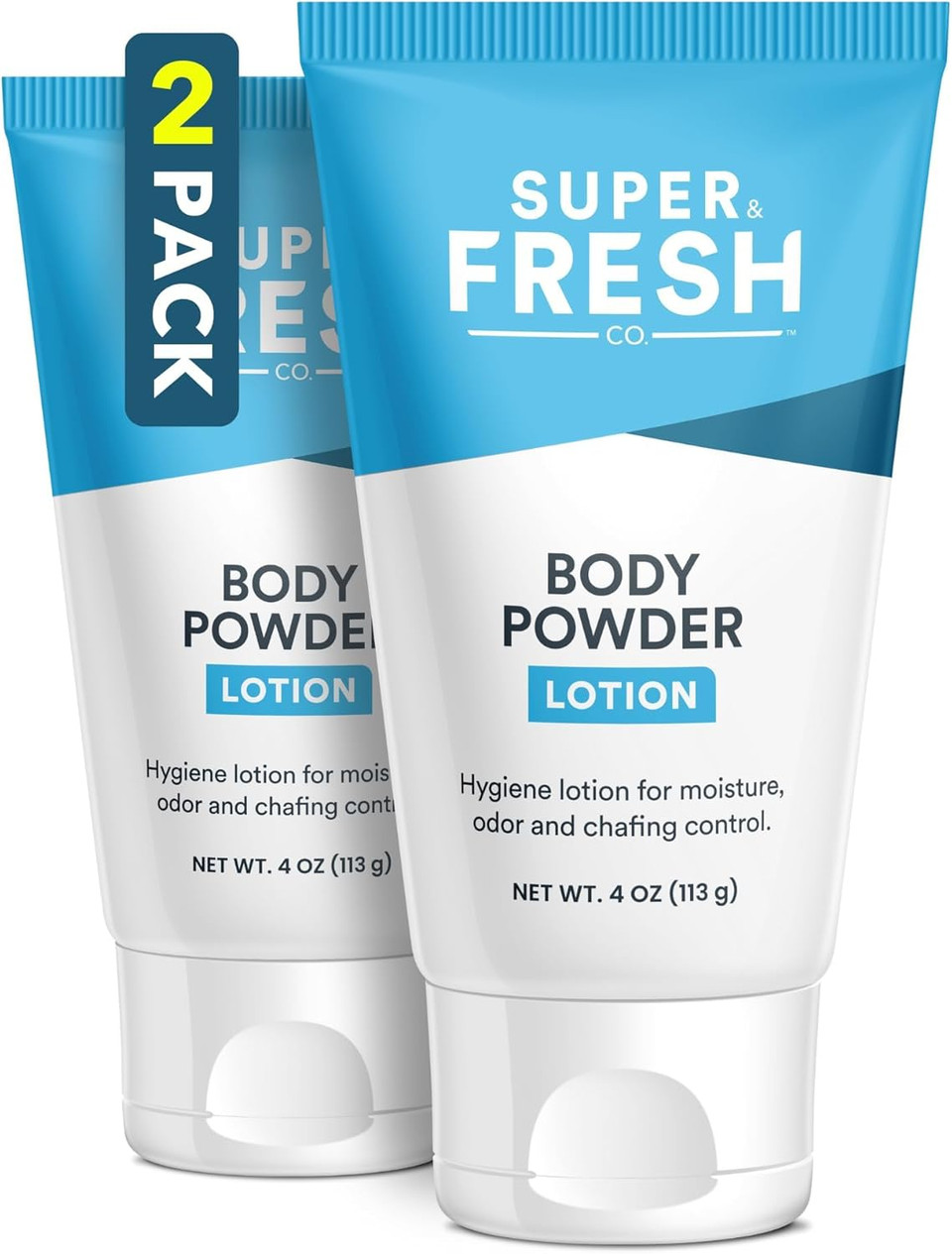 Super Fresh Body Powder Lotion by SweatBlock - Talc Free, Anti-Chafing, Deodorizing, Natural Ingredients - No Mess Body Powder Lotion for Men and Women - 4 fl oz Super Fresh Body Powder Lotion by SweatBlock - Talc Free, Anti-Chafing, Deodorizing, Natural Ingredients - No Mess Body Powder Lotion for Men and Women - 4 fl oz