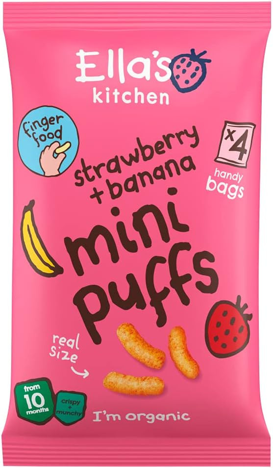 Ellas Kitchen Strawberry & Banana Mini Puffs 32g