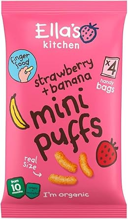 Ellas Kitchen Strawberry & Banana Mini Puffs 32g
