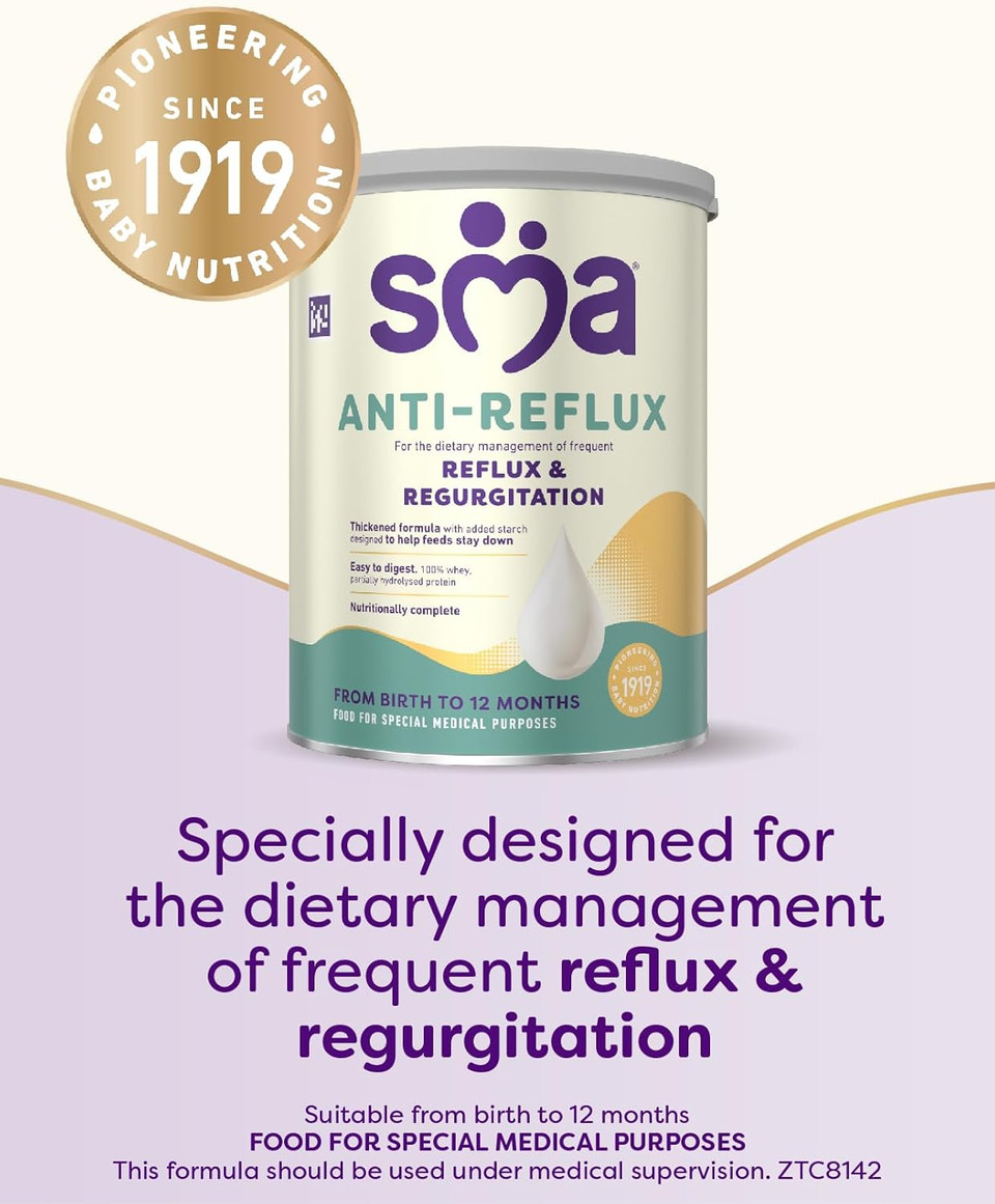 SMA Anti Reflux Baby Milk Powder Formula, From Birth, 800g (Pack of 1)