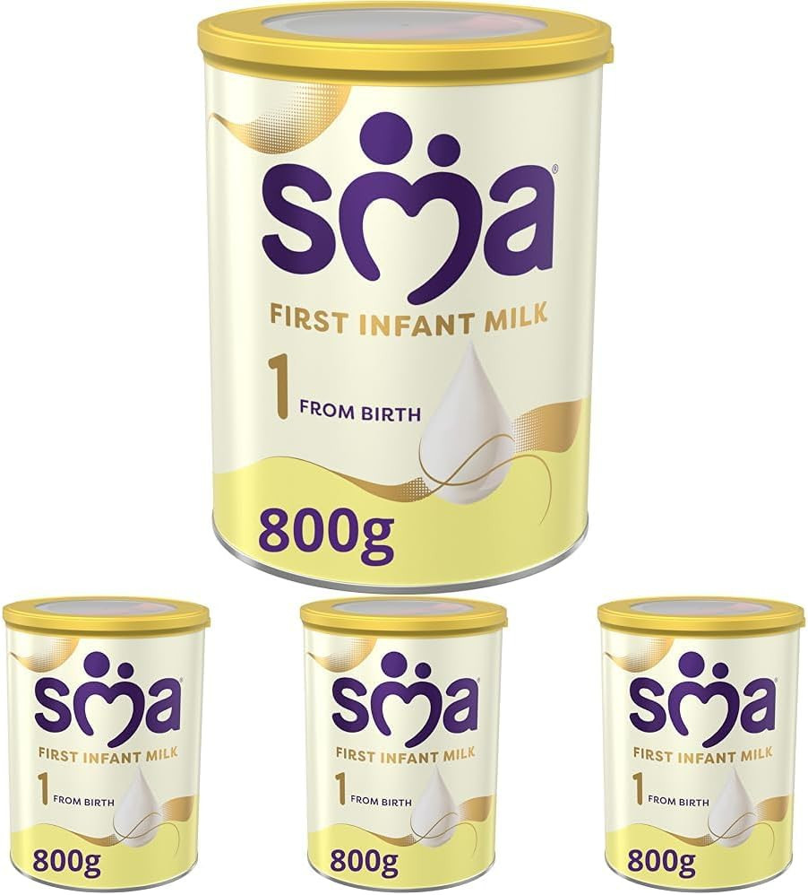 SMA First Infant Baby Infant Milk Milk Pro Powder Formula , from birth , 1.2 kg (Pack of 1),packaging may vary 2 x 600g