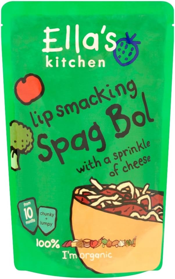 Ellas Kitchen Organic Lip Smacking Spaghetti Bolognese with Sprinkle of Cheese , 190g