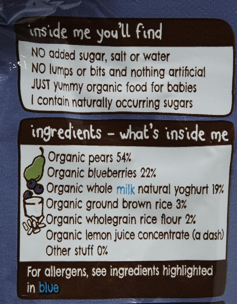 Ellas Kitchen Blueberry & Pear Baby Brekkie, 100g