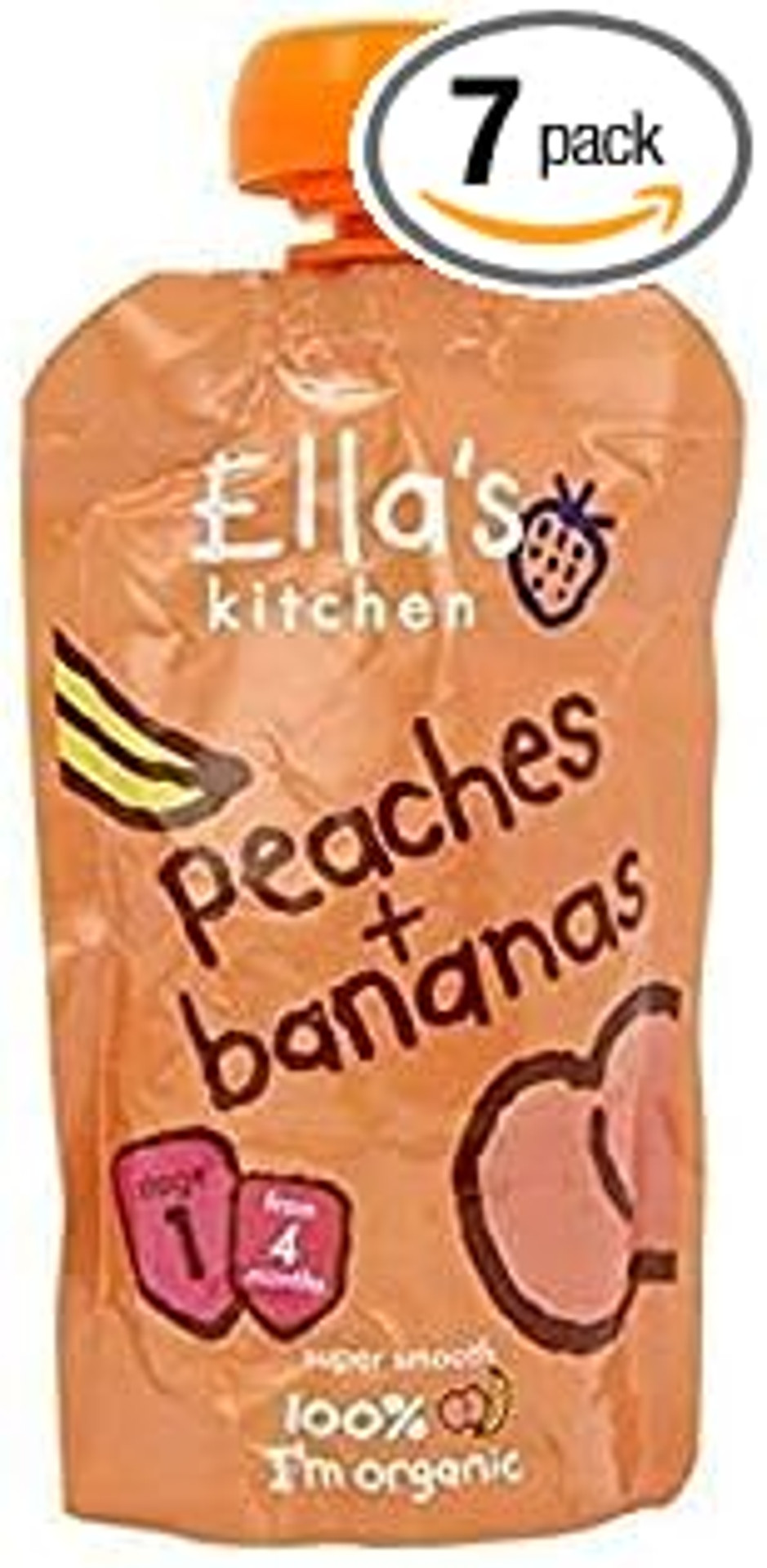 Ellas Kitchen - Peach & Banana - Stage 1 - 120g x 7
