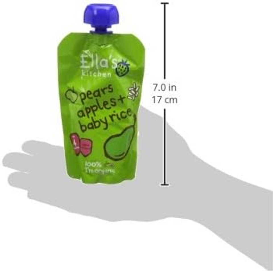 Ella's Kitchen, Stage 1 from 4 Months Organic Apple and Strawberry, 120 g , (Pack of 7)