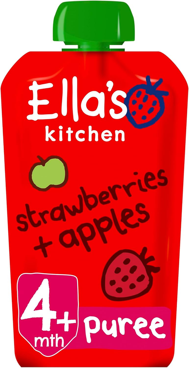 Ella's Kitchen Organic Strawberries & Apples Baby Pouch 4+ Months, 120g