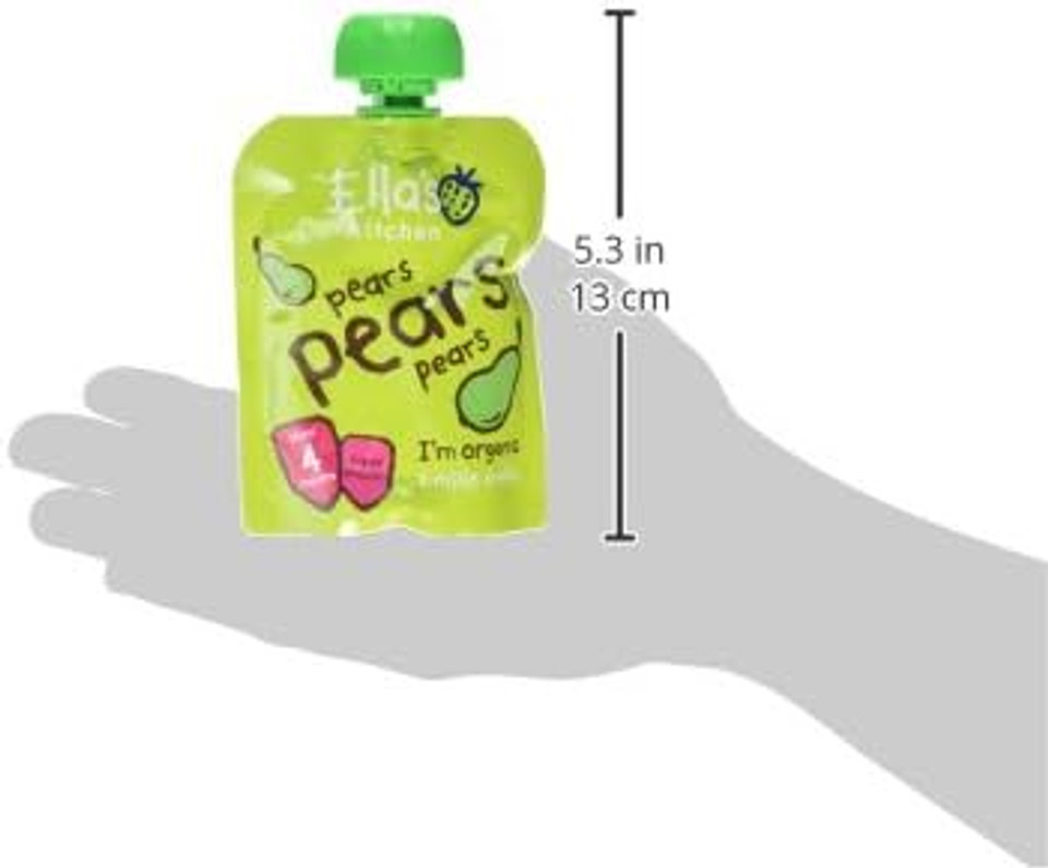 Ella's Kitchen Organic Pears First Tastes Baby Pouch 4+ Months, 70g (Pack of 3)