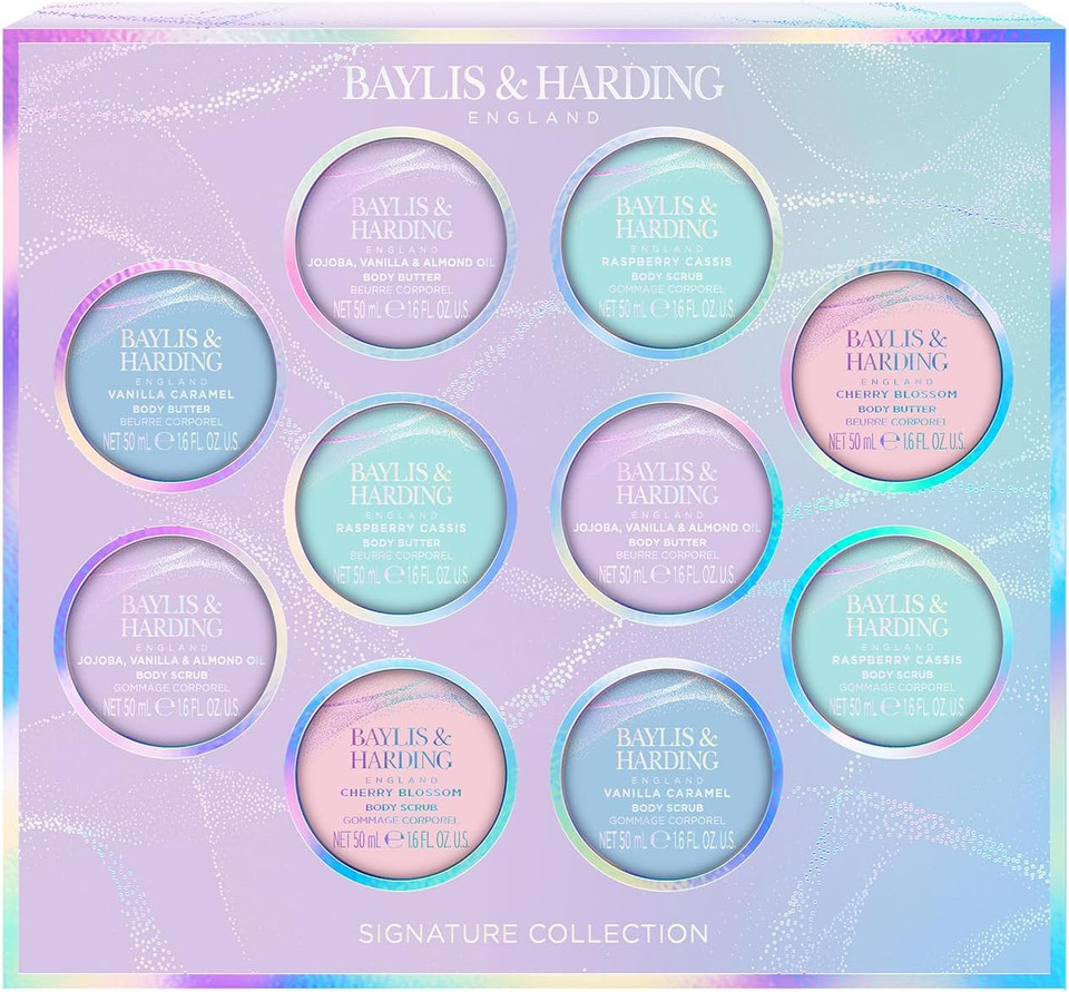 Baylis & Harding Signature Collection Jojoba, Vanilla & Almond Oil Just For You Luxury Special Delivery Gift Set (Pack of 1) - only at Amazon - Vegan Friendly