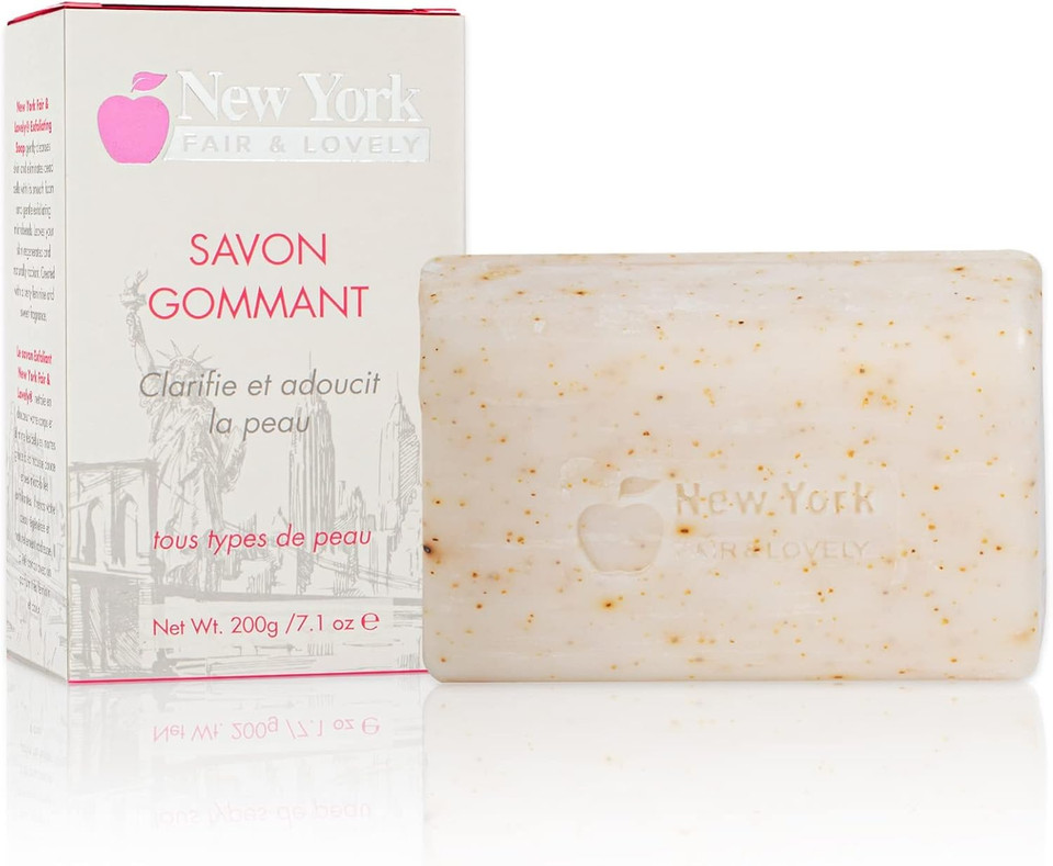 New York Fair and Lovely Exfoliating Soap | 200g / 7 oz | Moisturiser Bar, Natural Skin, Brightening for Face & Body, with Shea Butter, Coconut Oil and Apricot New York Fair and Lovely Exfoliating Soap | 200g / 7 oz | Moisturiser Bar, Natural Skin, Brightening for Face & Body, with Shea Butter, Coconut Oil and Apricot