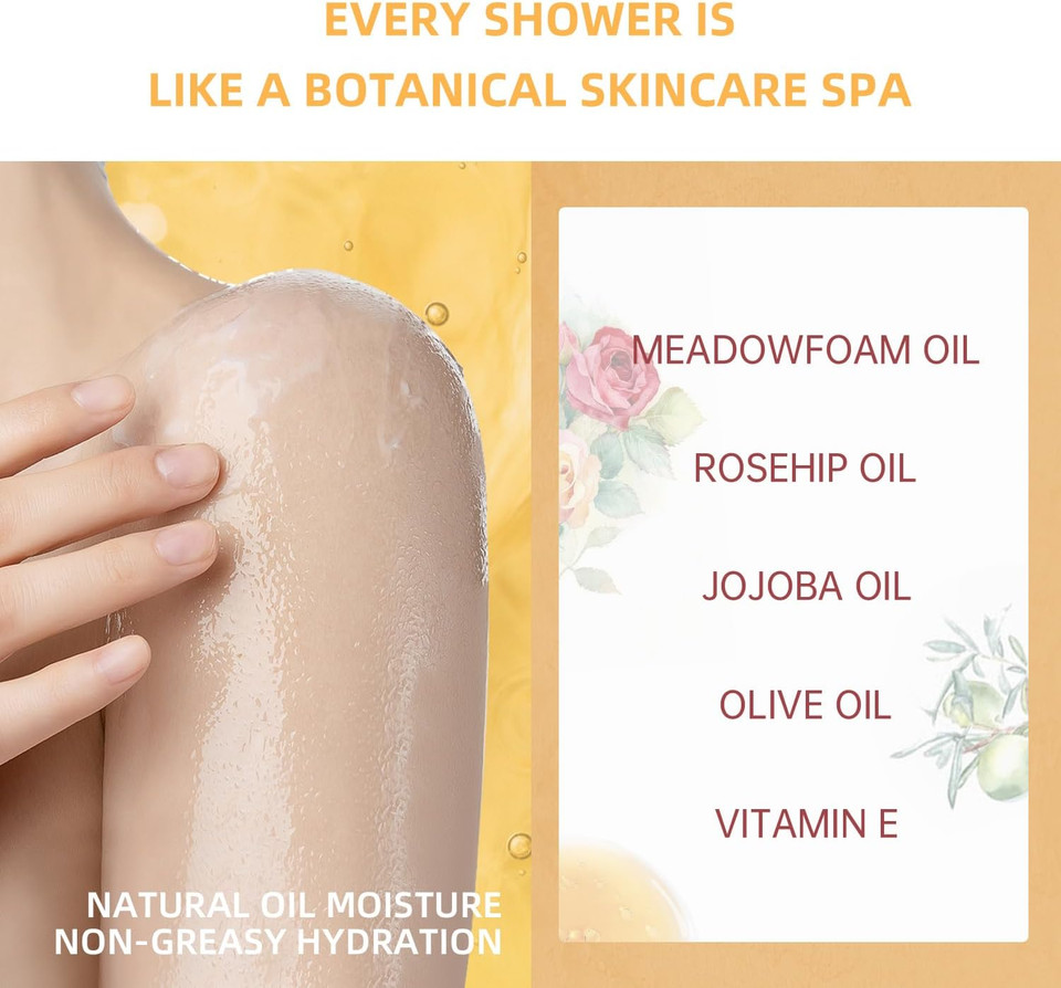 NOUGAT London Pampered Shower Oil, Makeup & Sunscreen Removal, Free-from Formular, Oil-to-Milky Lather, Cleanse without Drying with Luxury Botanical Oils, Delicate Perfume,Smooth Skin,Vitamin E NOUGAT London Pampered Shower Oil, Makeup & Sunscreen Removal, Free-from Formular, Oil-to-Milky Lather, Cleanse without Drying with Luxury Botanical Oils, Delicate Perfume,Smooth Skin,Vitamin E
