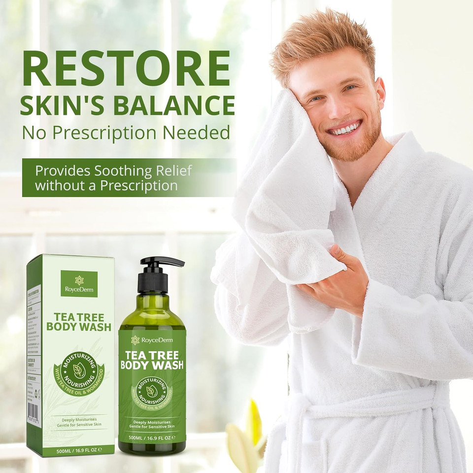 Tea Tree Oil Antifungal Soap  Antifungal Treatment for Face & Body Acne, Athlete's Foot, Tinea, Folliculitis Ringworm Jock Itch - Refresh & Cleanse with Natural Herbal Extracts