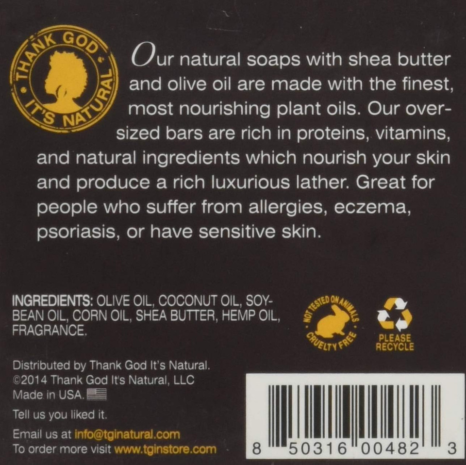 Thank God It's Natural Olive Oil Soap Bar, Citrus Tea Tree, 4 Oz