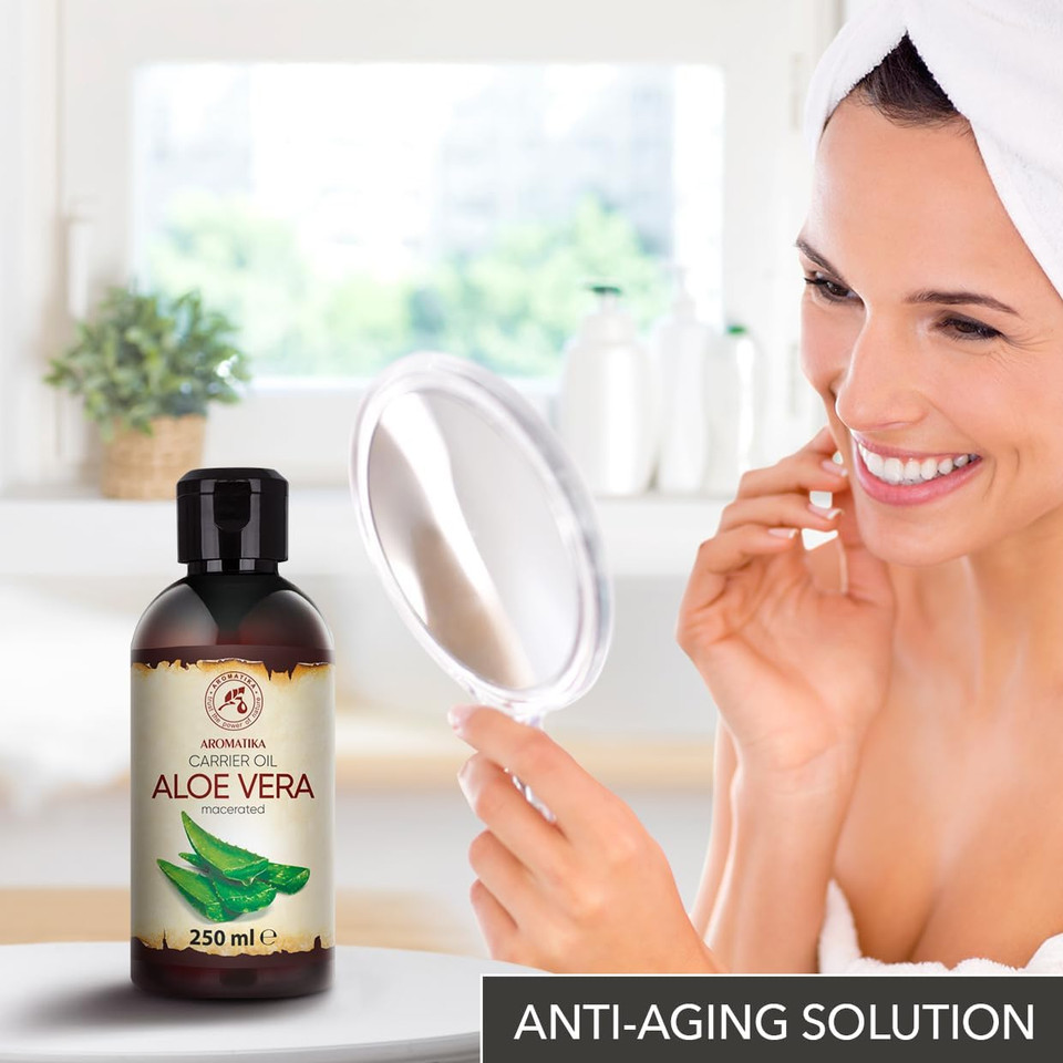 Aloe Vera pure Oil 100ml - Aloe Barbadensis - Brasil - Aloe Vera - Skin - Face & Baby Oil - Glass Bottle - Aloe Vera Oils