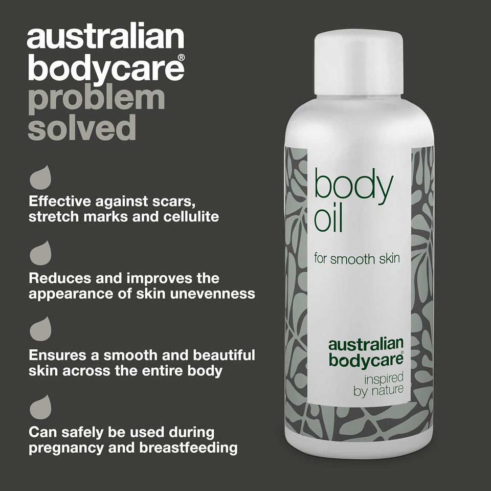 Australian Bodycare Body Oil - Improve the appearance of stretch marks, scars, orange peel skin (cellulite), pigment spots and Uneven Skin Tone? Try Body Oil with Tea Tree Oil for whole body  80 ml
