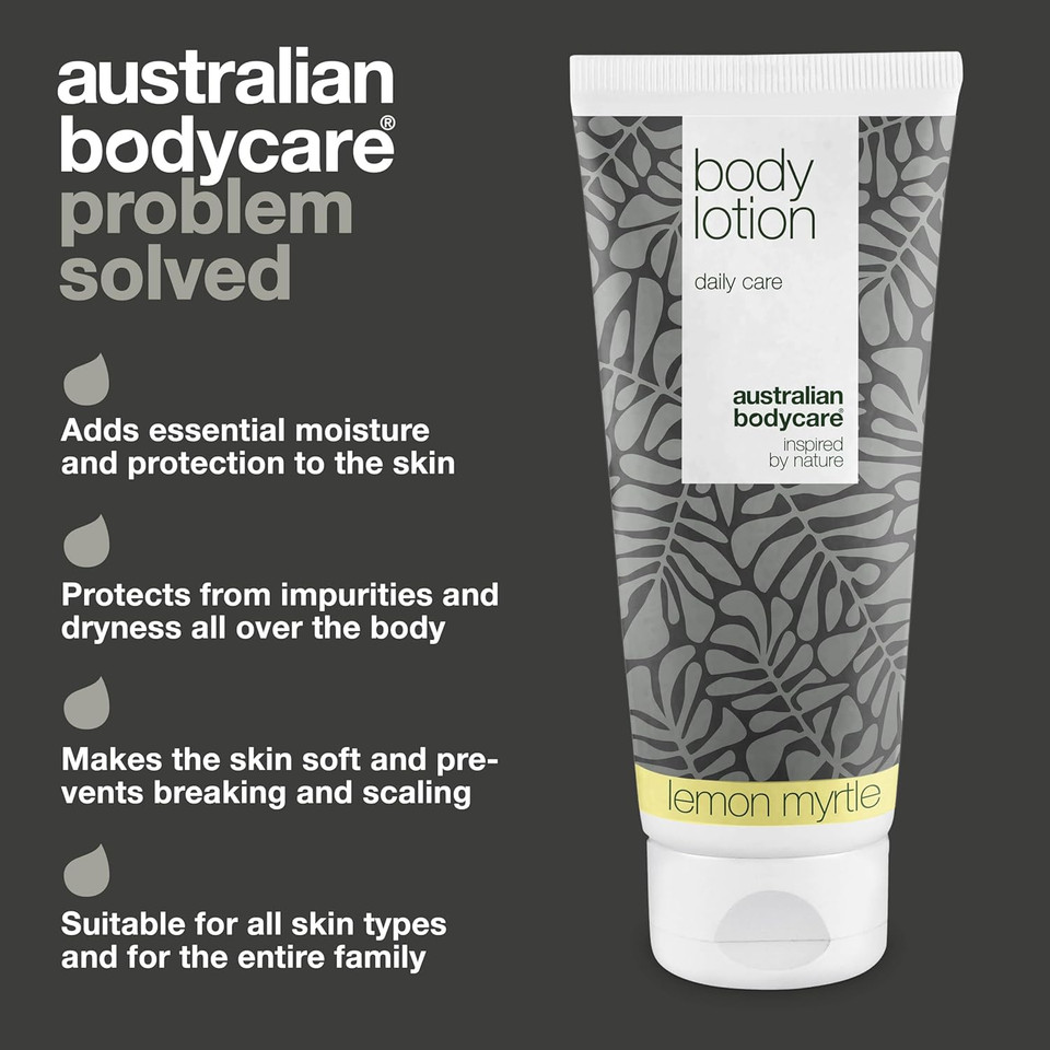 Australian Bodycare Body Lotion for Women & Men 200 ml | Tea Tree Oil Body + Lemon Myrtle Lotion for Dry Skin | Daily care Relieve pimples, Ringworm, Fungus, Jock Itch, Acne, Body Odor & smelly feet