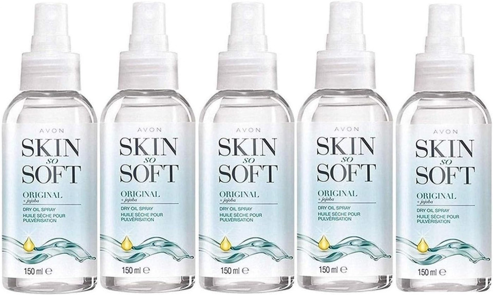 Avon Skin So Soft Original Dry Oil Body Spray 150 ml - Pack of 5