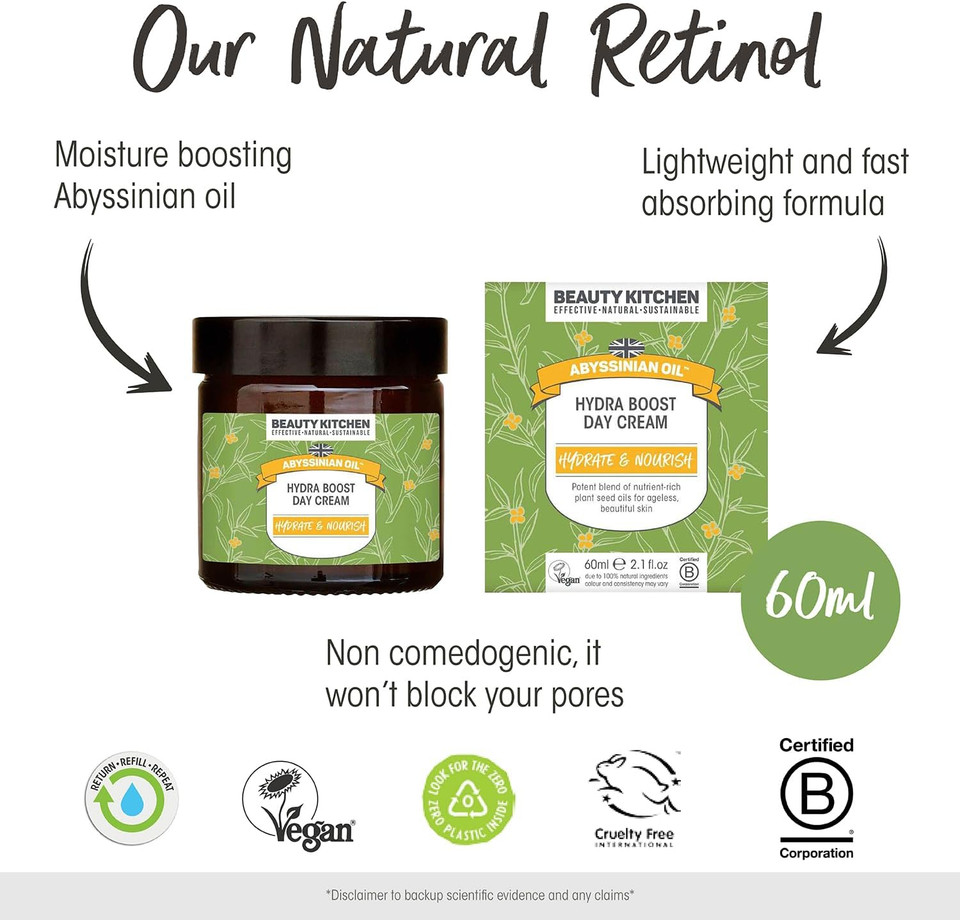 Beauty Kitchen - Hydrating Abyssinian Oil Intense Moisture Facial Oil 30ml - Anti Aging Oil for Glass Skin - Supports Skin Barrier - Vegan/Cruelty Free