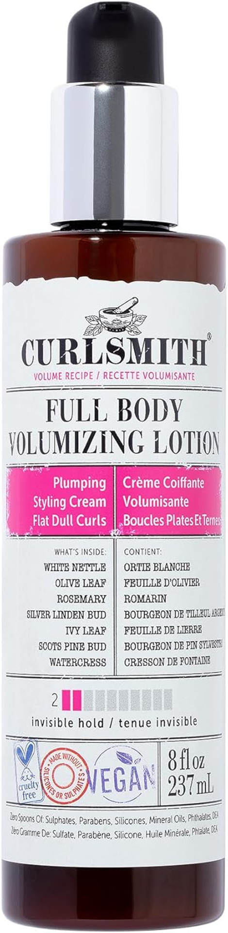 Curlsmith - Full Body Volumizing Hair Lotion, Curl Definition, Instant Volume and Non-Sticky, for Wavy, Curly or Coily Hair, Vegan (237ml/8fl oz)