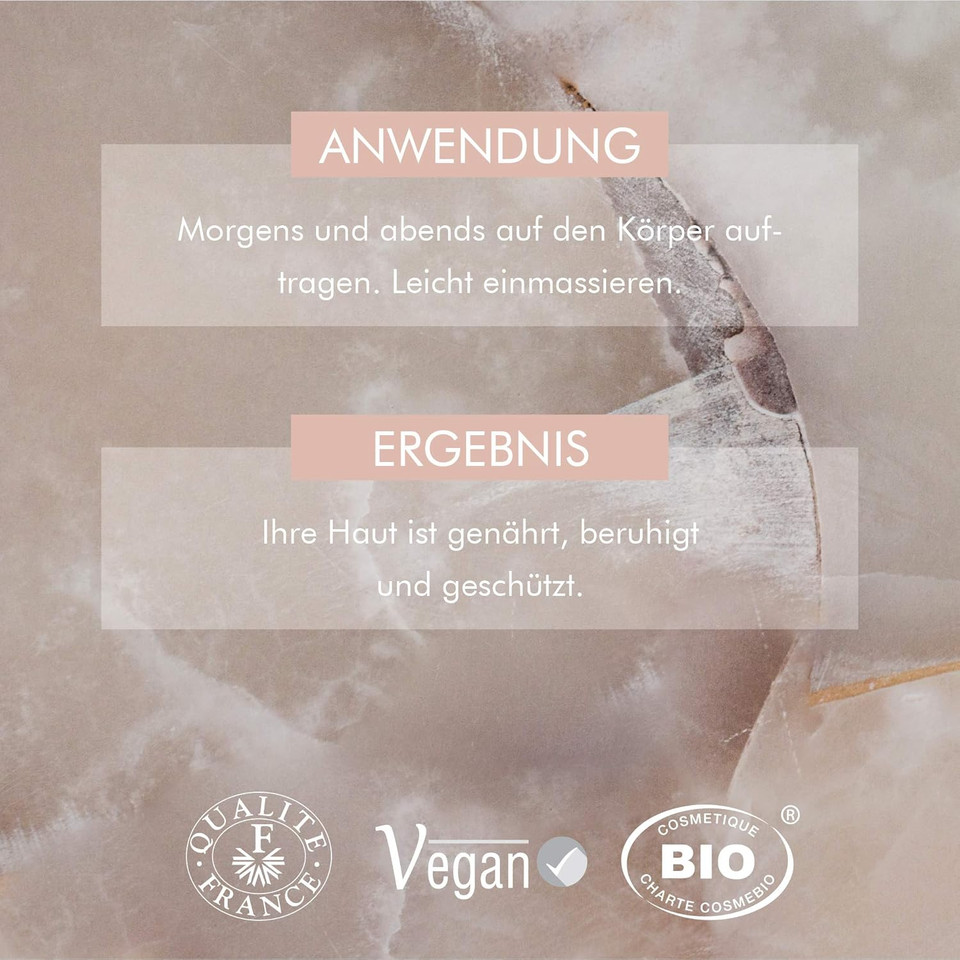 GAMARDE Organic cosmetics: body care with sunflower, lavandin, and argan oil, rich body lotion for dry to very dry skin, nourishing body lotion for women and men, vegan, 200 ml