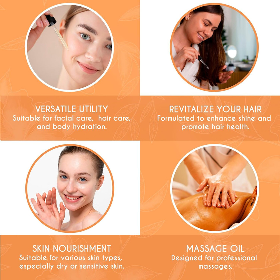 Kanzy Rosehip Oil for Face 120ml Rosehip Oil Organic Cold Pressed Rose Hip Oil for Face 100% Pure Vegan Cruelty Free for Skin, Hair, Nails, and Body for Nourishment, Dryness, Fine lines and Scars