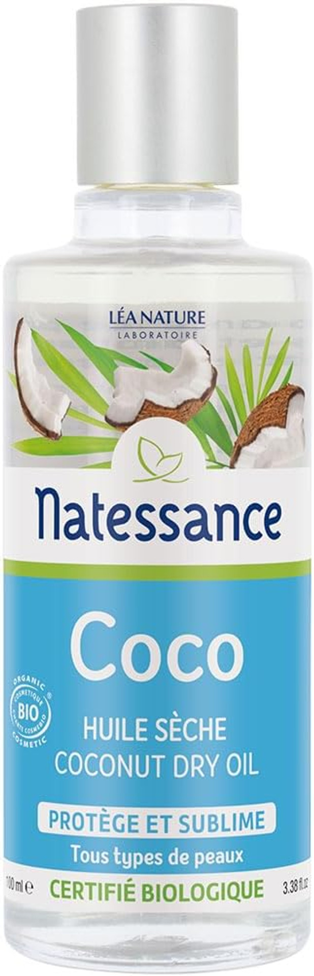Natessance Certified Organic Cosmetic Bio Coconut Dry Oil, 100 ml