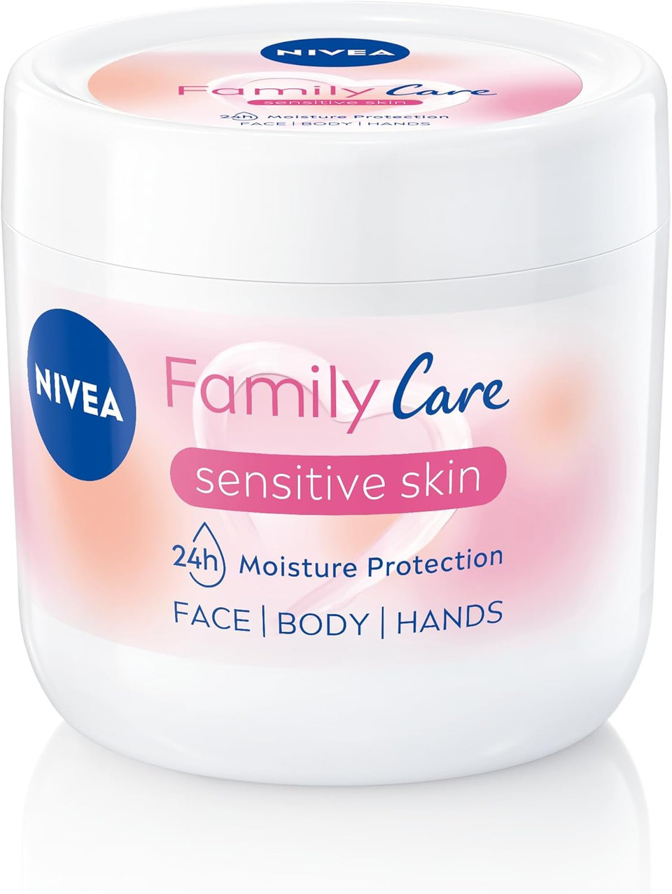 NIVEA Almond, Family Care Sensitive Moisturising Cream, Body Cream for Dry Skin, Sensitive Skin Moisturiser with Natural Almond Oil, Suitable for the Whole Family, 450 ml (Pack of 2)