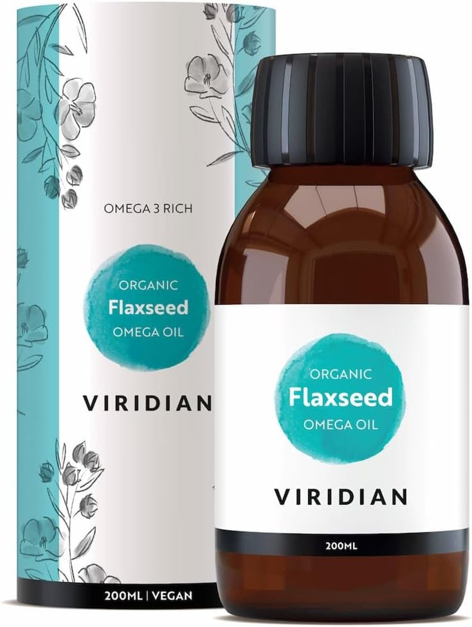 Viridian 100% Organic Golden Flaxseed Oil 200ml