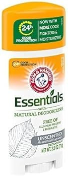 Arm & Hammer Essentials Natural Deodorant, Unscented 2.5oz (Packaging May Vary)