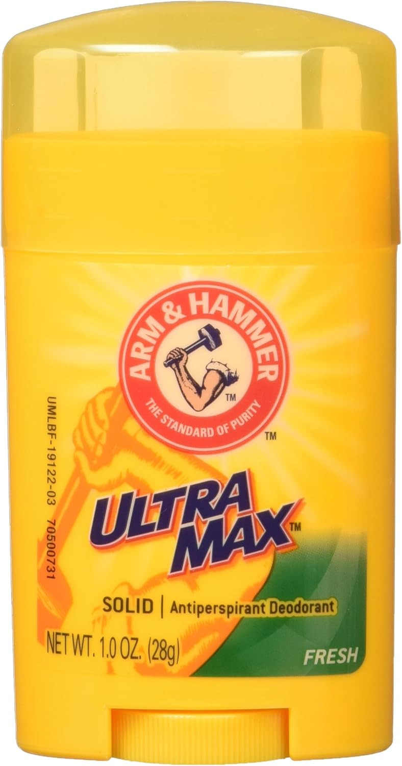 Arm & Hammer ULTRA-MAX Antiperspirant/Deodorant, Fresh INVISIBLE SOLID, Net wt 3.0 oz, 3-pack (1.0 oz/stick) by Arm & Hammer