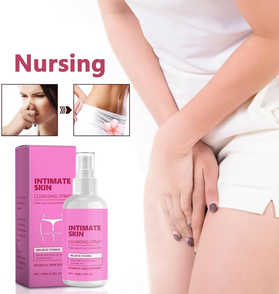 Gentle Vaginal Odour Protection Spray, Women Intimate Care Spray, Daily External Feminine Hygiene, Effective, Freshens and Hydrates, 100ml Non-Irritating for Daily Protection