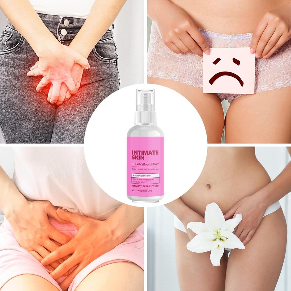 Gentle Vaginal Odour Protection Spray, Women Intimate Care Spray, Daily External Feminine Hygiene, Effective, Freshens and Hydrates, 100ml Non-Irritating for Daily Protection