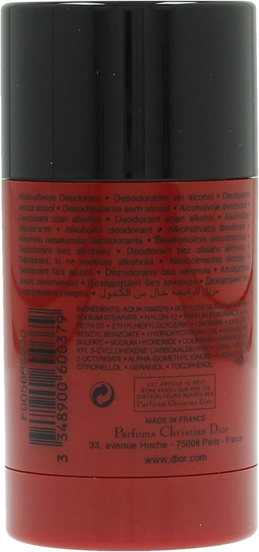 Dior FAHRENHEIT For Men Deodorant Stick 75 ml Pack of 1 x 75 ml