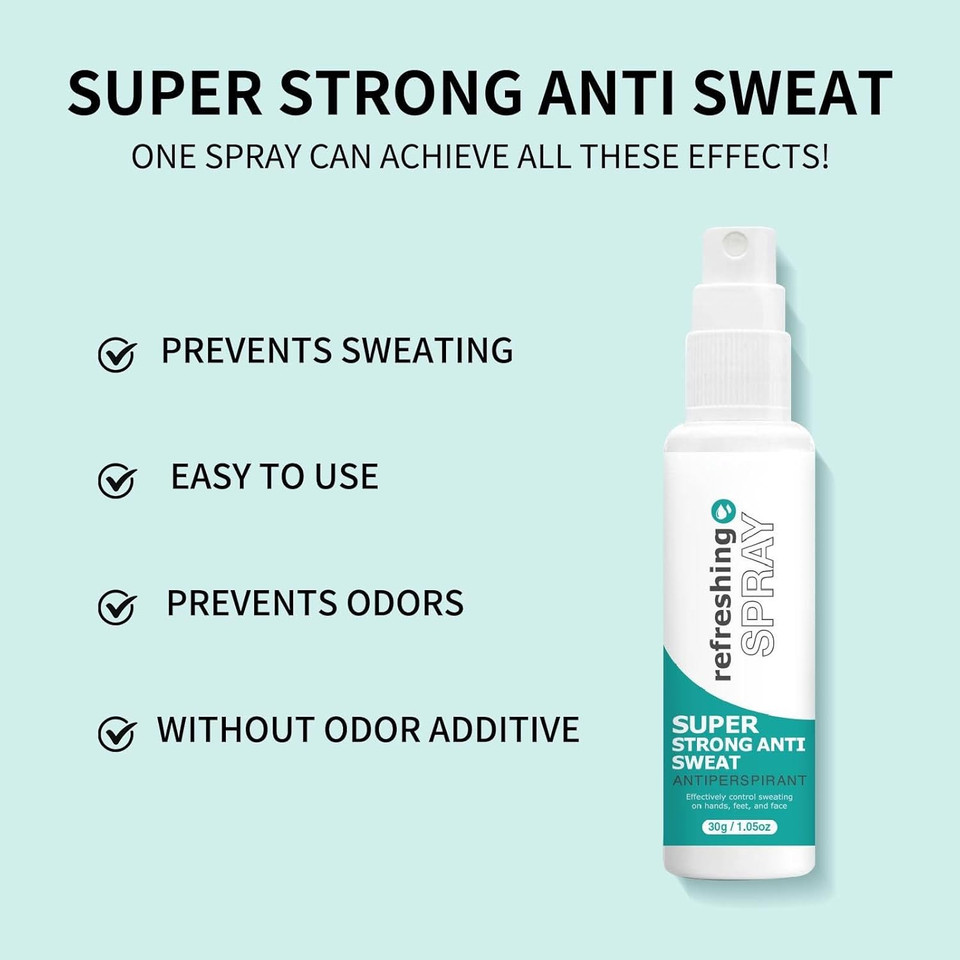 Antiperspirant Deodorant Spray, Refreshing Spray, Strong antiperspirant Hyperhidrosis Treatment, Against Heavy Sweating on the face, Head, Body and Underarm, Antiperspirant Face for Men Women (1)