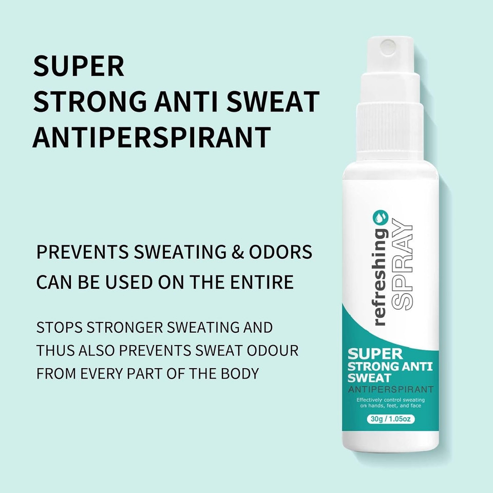Antiperspirant Deodorant Spray, Refreshing Spray, Strong antiperspirant Hyperhidrosis Treatment, Against Heavy Sweating on the face, Head, Body and Underarm, Antiperspirant Face for Men Women (1)