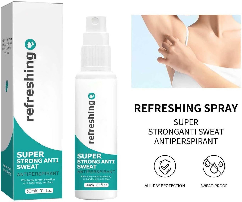 Antiperspirant Deodorant Spray, Refreshing Spray, Strong antiperspirant Hyperhidrosis Treatment, Against Heavy Sweating on the Underarm, Head, face and Body, Antiperspirant Face for Women Men (1)
