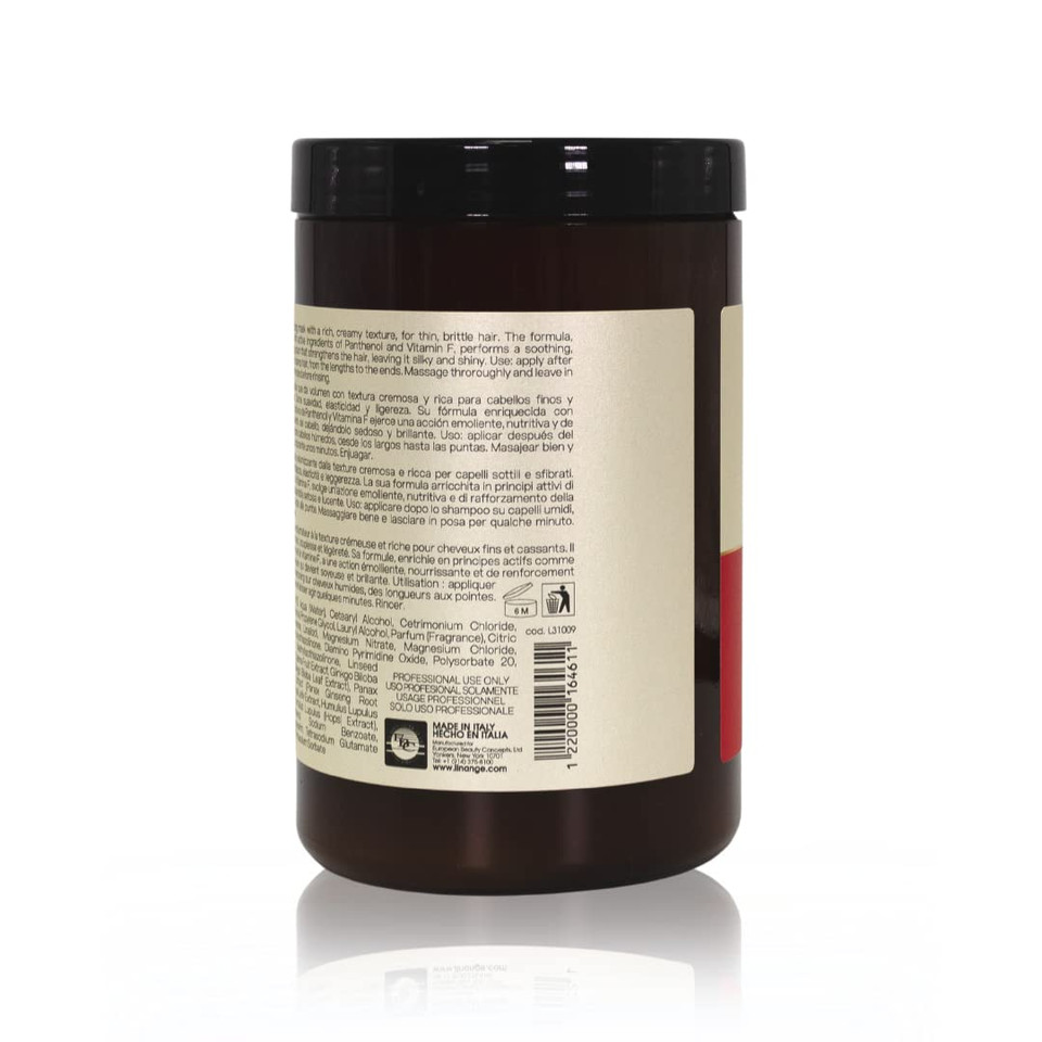 Linange Energyplex Hair Stimulating Mask - Nourishing Treatment For Weak And Brittle Hair, 1000Ml / 33.8 Fl Oz