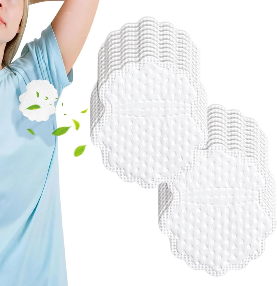Sweat Pads for Under Arms, 200Pcs Armpit Sweat Pads, Self-Adhesive Absorbent for Under Arms, Breathable & Comfortable Disposable Antiperspirant Stickers for Outdoor