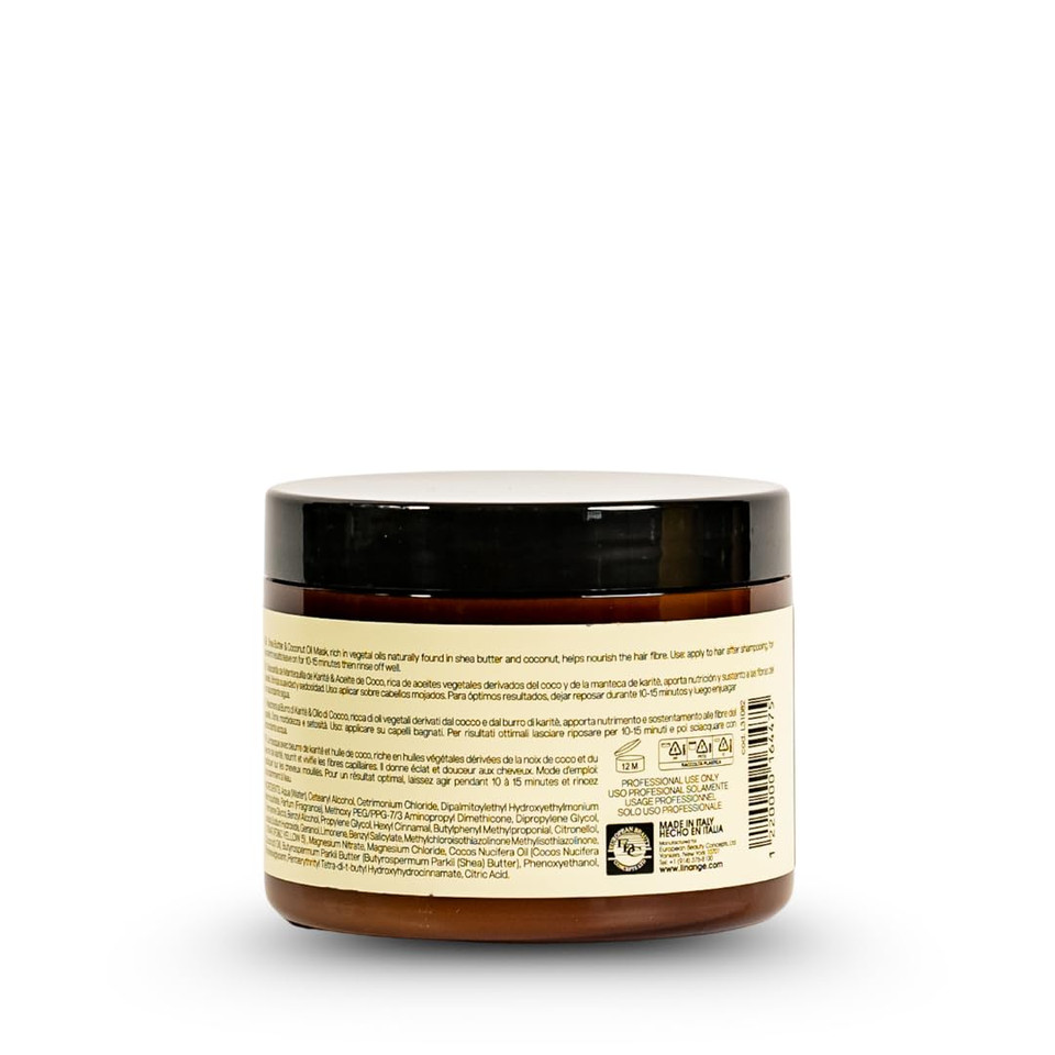 Linange Repair Mask With Shea Butter & Coconut Oil 500Ml/16.9 Oz - Free Starry Lip Plumping Gloss 10Ml