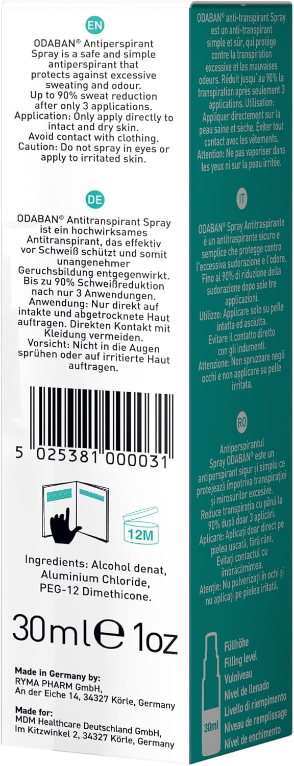Odaban Antiperspirant Spray