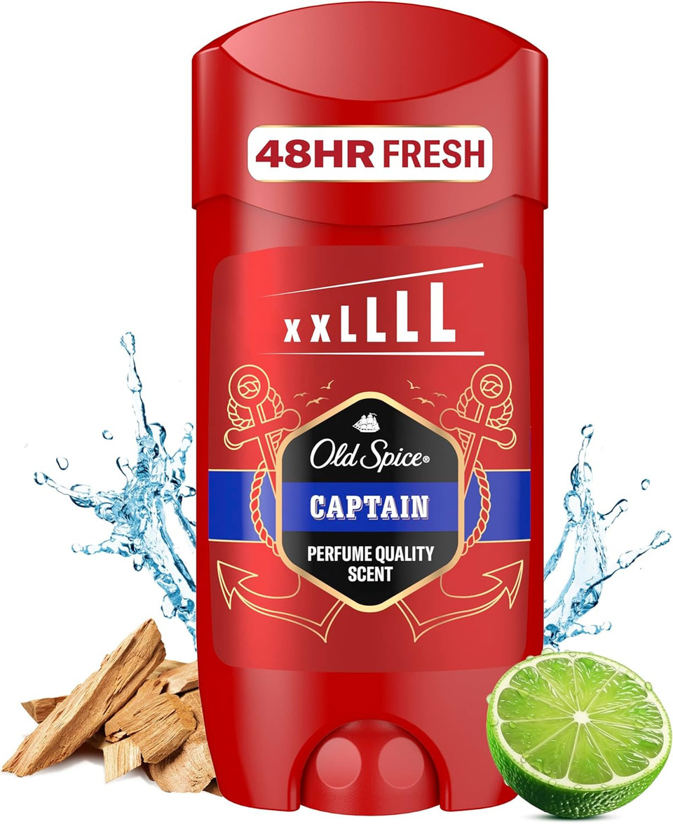 Old Spice Captain Deodorant Stick For Men ml, Aluminium Free. Long Lasting Perfume Quality Scent, 48H Fresh. Invisible on Black & White