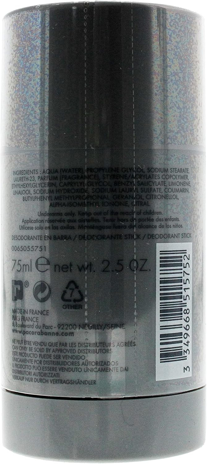 Paco Rabanne Invictus Deodorant Stick for Men, 75 ml