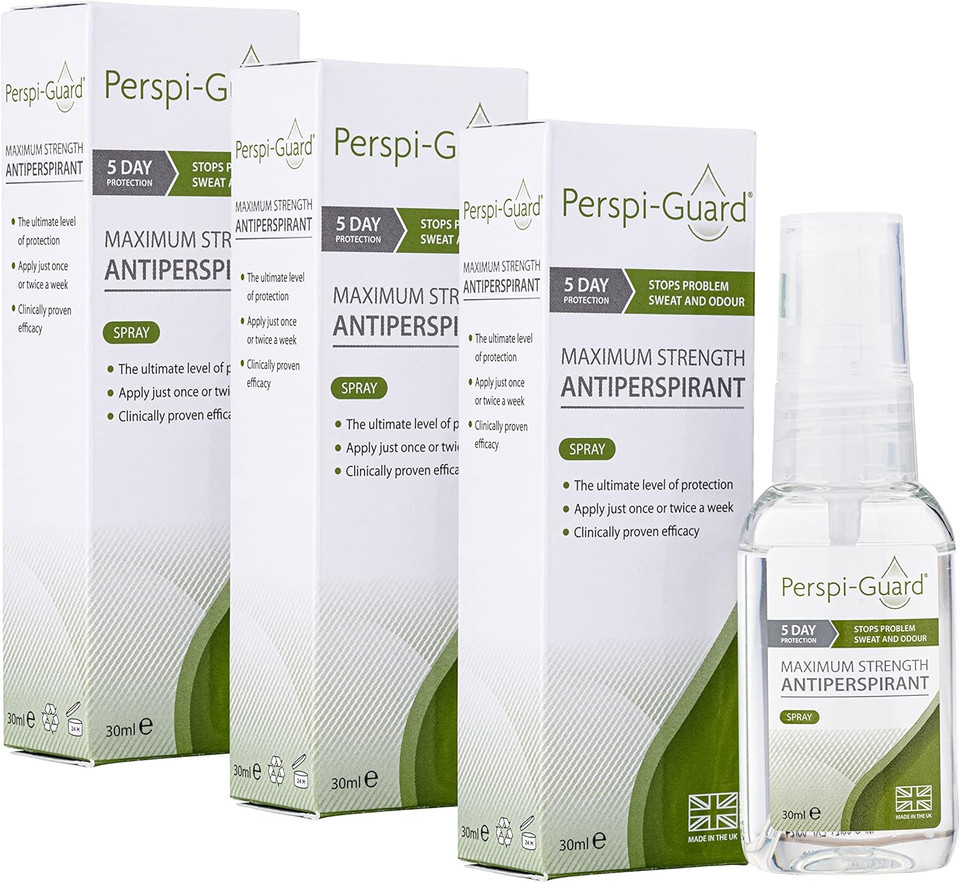 Perspi-Guard Maximum Strength Antiperspirant Spray 50 ml, 2-Pack, Strong Deodorant for Excessive Sweating & Hyperhidrosis, Anti Sweat Spray, Unscented