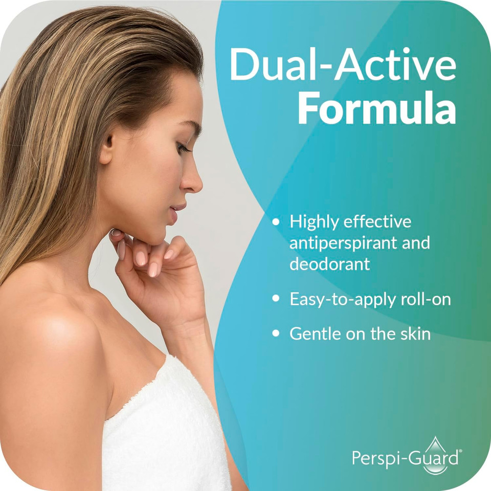 Perspi-Guard Maximum Strength Antiperspirant Roll-On, Strong Deodorant for Excessive Sweating & Hyperhidrosis Treatment, Lasts up to 5 Days - Unscented (30ml)