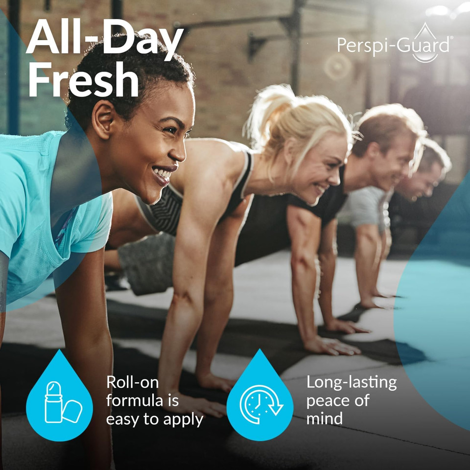 Perspi-Guard Strong Antiperspirant and Roll-On Deodorant with Neroli  48-Hour Scented Deodorant for Men and Women to Prevent Sweating and Odours w/Aloe Vera and Kojic Acid (Pack of 2)