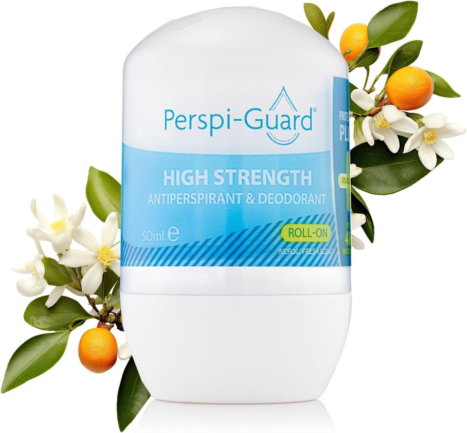 Perspi-Guard Strong Antiperspirant and Roll-On Deodorant with Neroli  48-Hour Scented Deodorant for Men and Women to Prevent Sweating and Odours w/Aloe Vera and Kojic Acid (Pack of 2)