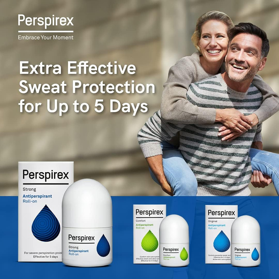 PERSPIREX Extra Strength Antiperspirant Roll On STRONG 20ml - Fresh Scent 3+ days Odour Protection