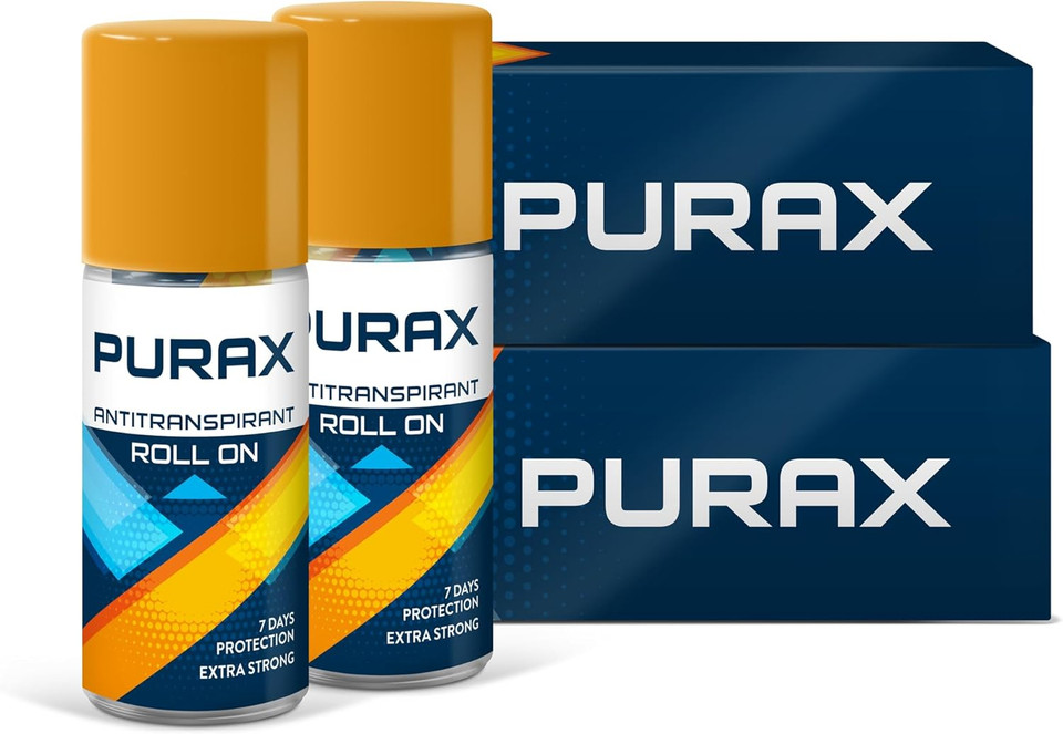 PURAX Extra-Strong Double Pack Antiperspirant Roll-On 50ml