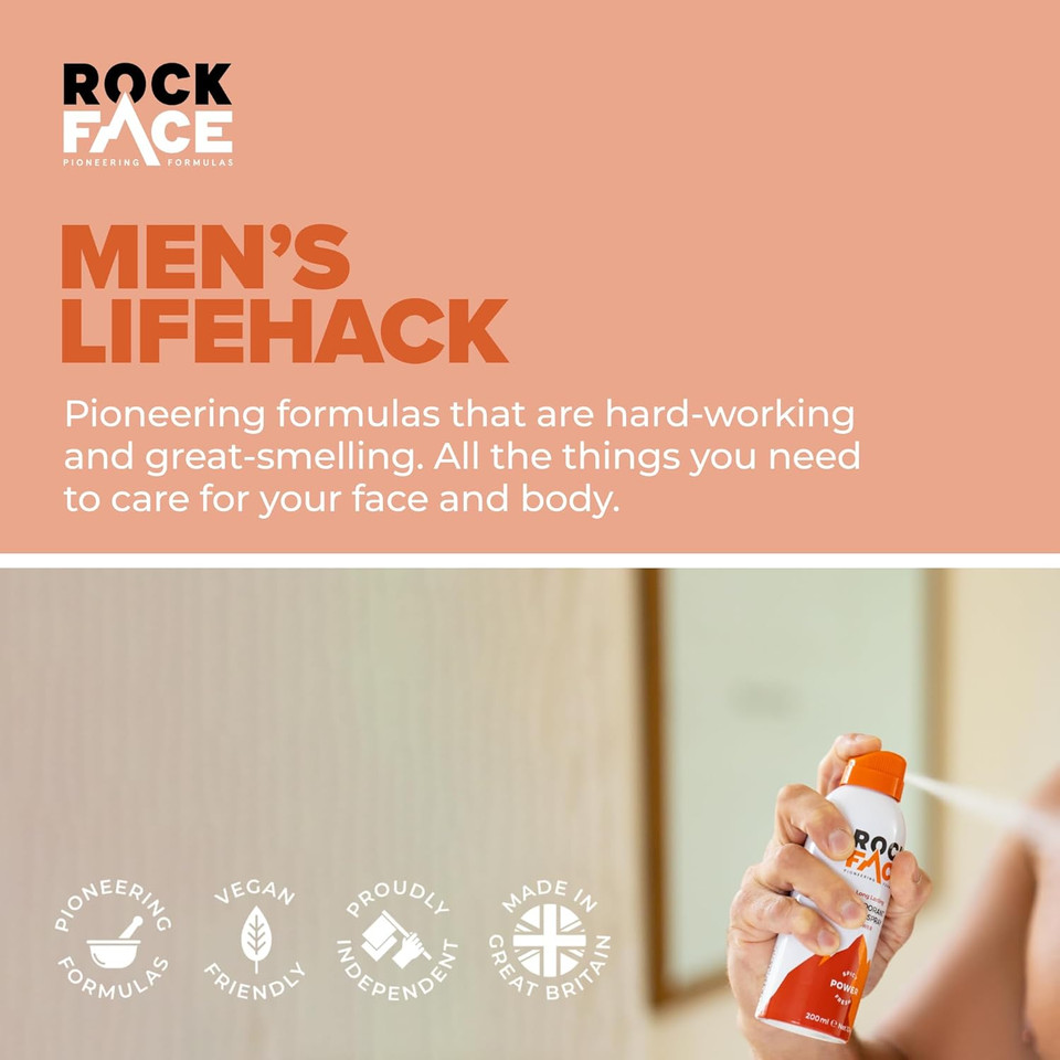 RockFace Body Spray for Men, 200ml (Pack of 2)