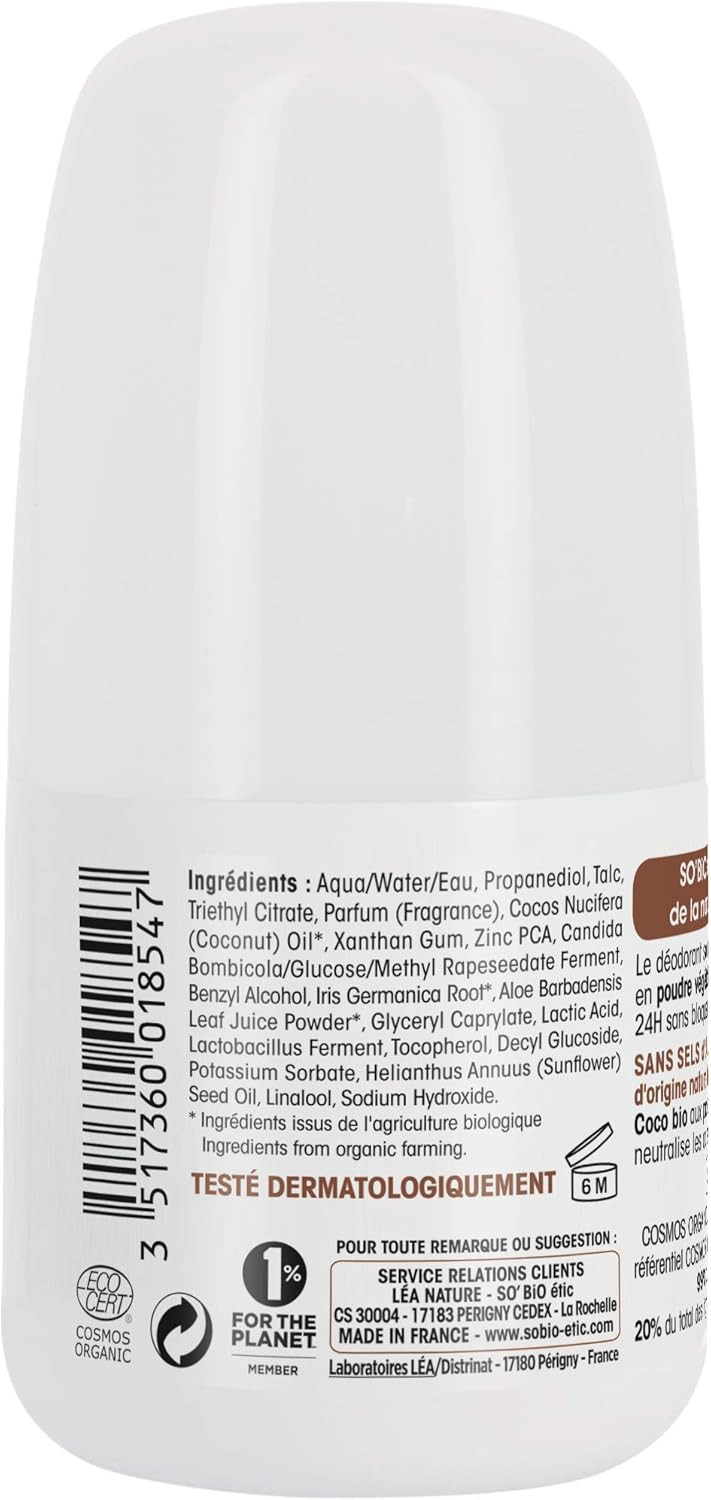 SO'BiO étic Coconut Protective Deodorant, 50 ml