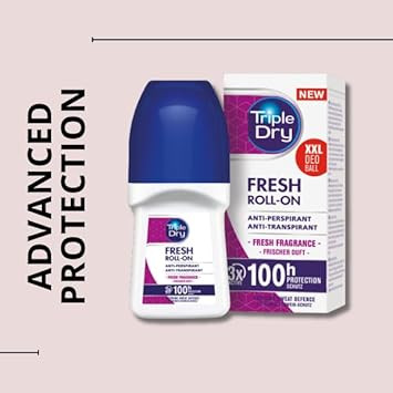 Triple Dry Classic Fragrance Anti-Perspirant Roll On | 100-Hour Protection Against Excessive Sweating| Fights Odour| Triple Active Formula | Classic Fragrance | Clinically Proven | Unisex